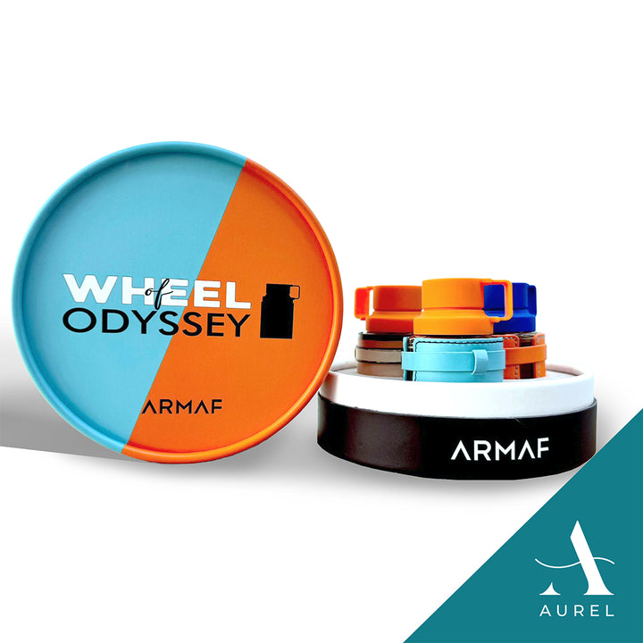 Armaf Gift Set Wheel of Odyssey Orange Blue (3pc x 30ml Odyssey Mandarin Sky, Mandarin Sky Elixir, Odyssey Vintage)
