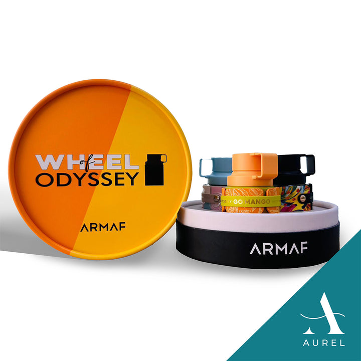Armaf Gift Set Wheel of Odyssey Yellow (3pc x 30ml Odyssey Go Mango, Bahamas, Marshmallow)