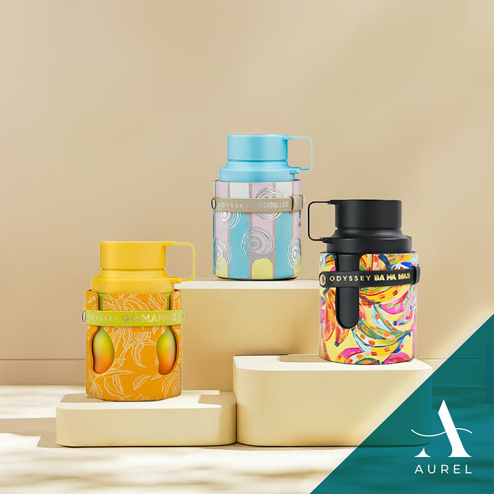 Armaf Gift Set Wheel of Odyssey Yellow (3pc x 30ml Odyssey Go Mango, Bahamas, Marshmallow)