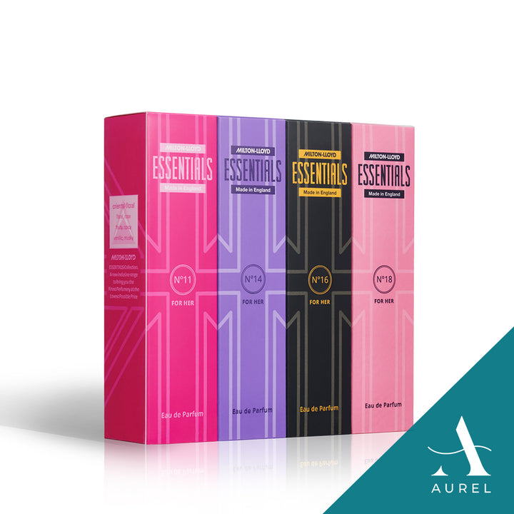 Milton Lloyd Essentials Quad Pack For Her 2 - No11,14,16 & 18 EDP Mist  (50ml x 4)