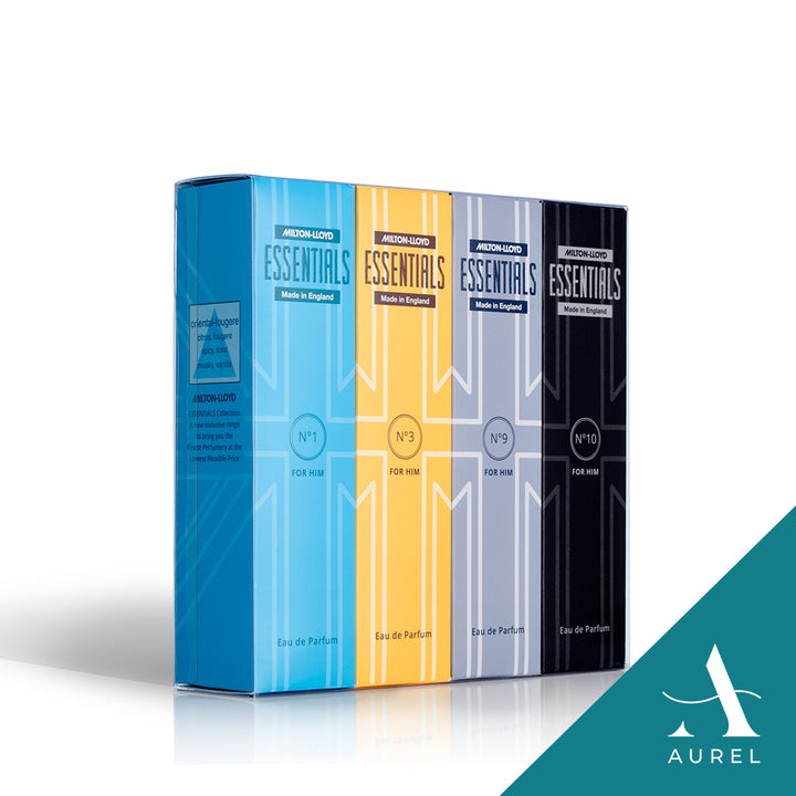 Milton Lloyd Essentials Quad Pack For Him 1 - No1,3,9 & 10 EDP Mist (50ml x 4)