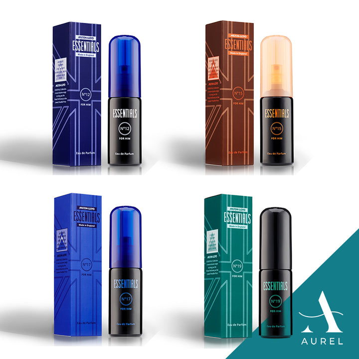 Milton Lloyd Essentials Quad Pack For Him 2 - No12,15,17 &19 EDP Mist (50ml x 4)